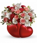 Telelfora's Twin Hearts Bouquet